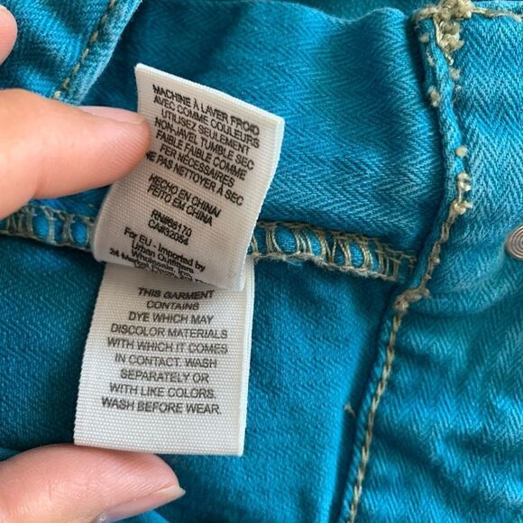Free People turquoise jeans size 28 - Picture 8 of 10